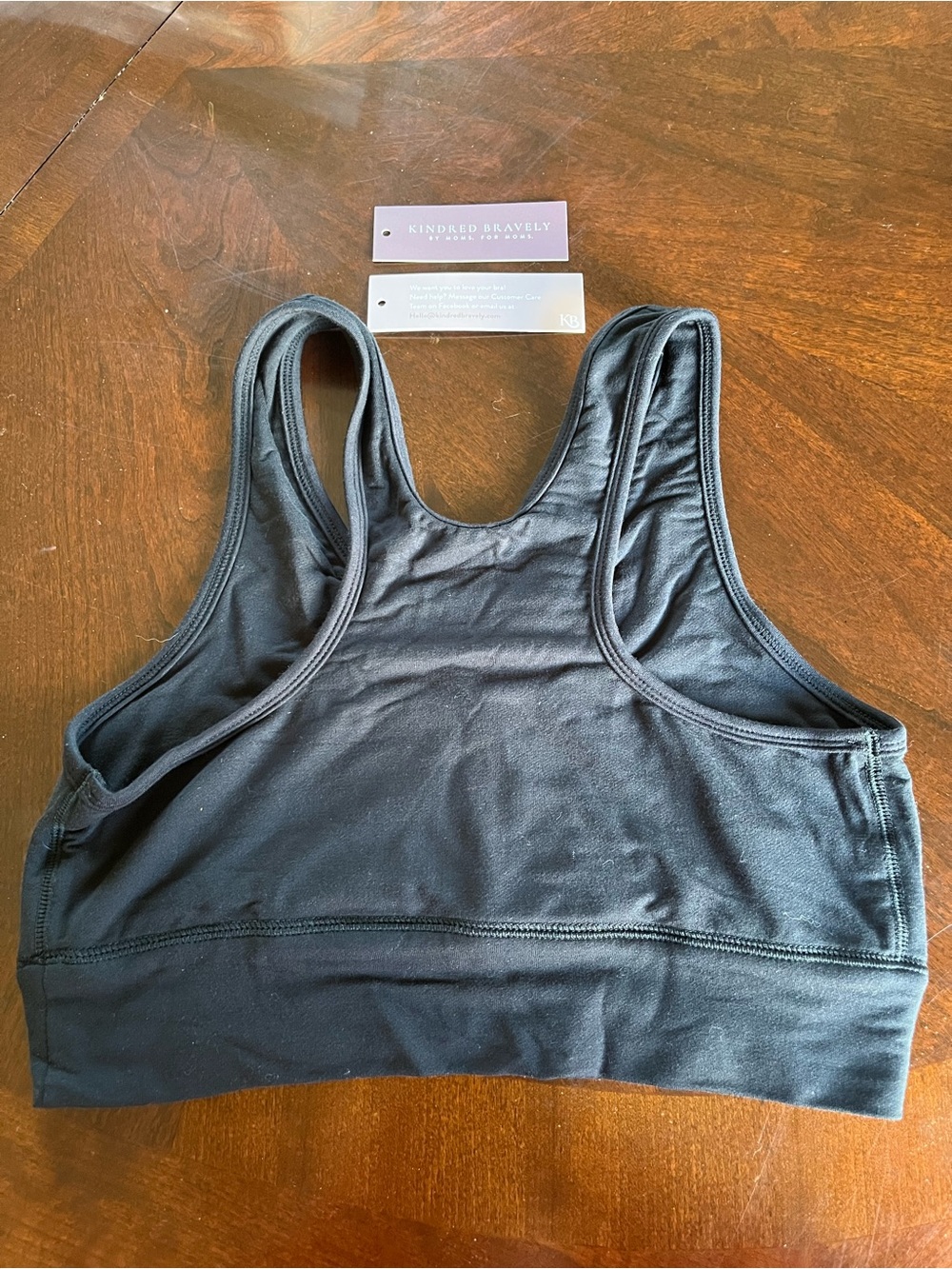 NWT Kindred Bravely Black French Terry Racerback Nursing & Sleep Bra Sz Small - Picture 6 of 8